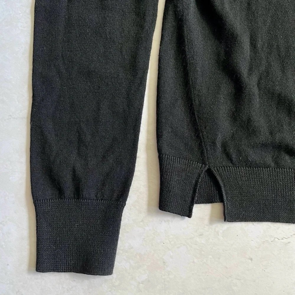 NWT Theory Clemency Preen Cardigan in Black Wool, Size Small - Picture 3 of 6